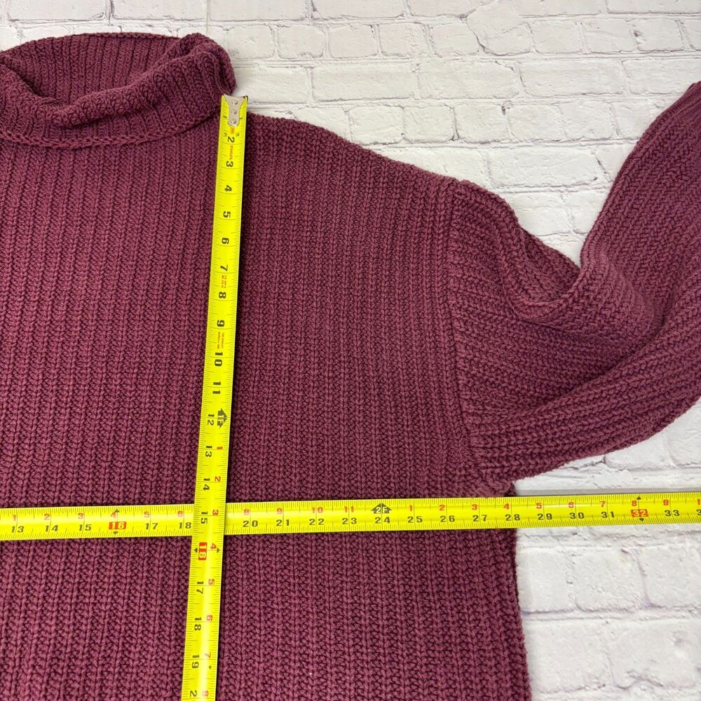 Free People Women Oversized Thick Cable Knit Sweater Size Small C042 -3 - Picture 3 of 16
